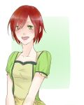  1girl akagami_no_shirayukihime green_eyes redhead shirayuki_(akagami_no_shirayukihime) short_hair smile 