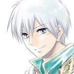  1boy akagami_no_shirayukihime blue_eyes kai_(lisalisa1983) looking_at_viewer prince silver_hair solo zen_wistalia 