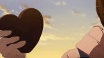  1girl angry animated animated_gif biting brown_hair chocolate hyouka ibara_mayaka solo 