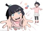  1girl absurdres blue_eyes child foreshortening hair_ornament highres looking_up naruto naruto:_the_last outstretched_arms perspective pov tagme uzumaki_himawari work_in_progress 