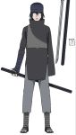  amputee headband naruto naruto:_the_last official_art sword uchiha_sasuke weapon 