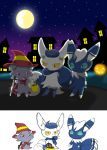  10s candy costume espurr fur halloween hat meowstic moon night nintendo no_humans pokemon pokemon_(game) pokemon_xy winick-lim 