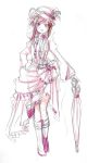  1girl alternate_costume dress multicolored_hair neo_(rwby) pixiv_manga_sample rwby solo umbrella 