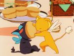  90s animated animated_gif cake card_captor_sakura food kerberos lowres spinel_sun stomping 