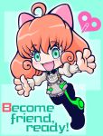  1girl chibi freckles orange_hair penny_(rwby) rwby smile solo 