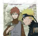  2boys gaara lasting-801 male_focus multiple_boys naruto redhead spiky_hair uzumaki_naruto 