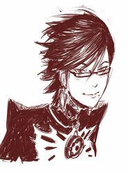  bayonetta bayonetta_(character) bayonetta_2 black_hair glasses highres short_hair 