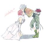  closed_eyes couple final_fantasy final_fantasy_xiii flower forehead_kiss hope_estheim kiss lightning_farron matenro_(oyanirami) tagme 