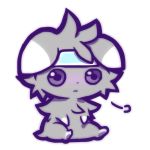  espurr full_body headband no_humans pokemon ranyui_(yupipipi) simple_background solo violet_eyes white_background 