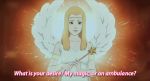  1girl animated animated_gif blonde_hair subtitled text wings 