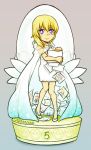  1girl blonde_hair blue_eyes cape character_name drawing female full_body kingdom_hearts kiwi_(11241124) looking_at_viewer namine solo standing 