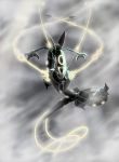  10s cloudy cloudy_sky fog glowing lightning mega_pokemon mega_rayquaza pokemon pokemon_(game) pokemon_oras rayquaza shadow summersketch 