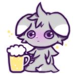  alcohol blush drunk espurr full_body no_humans pokemon ranyui_(yupipipi) simple_background solo violet_eyes white_background 