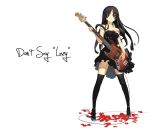  akiyama_mio black guitar k-on! thigh-highs transparent vector 