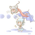  animal_ears blue_hair chibi doromizu geta karakasa karakasa_obake mouse_ears mouse_tail nazrin oriental_umbrella silver_hair tail tatara_kogasa tears tongue touhou umbrella |_| 