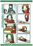  4koma cheese chibi churuya comic eretto green_hair highres kyon multiple_4koma nyoro~n smoked_cheese suzumiya_haruhi_no_yuuutsu translated 