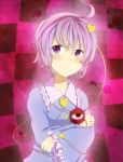  bad_id blush hairband heart komeiji_satori kutsushita purple_eyes purple_hair short_hair touhou violet_eyes 