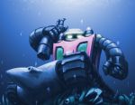  getter-3 getter_robo mecha severed_limb severed_limbs solo super_robot underwater water 