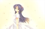  blue_hair clannad dress hair_bobbles hair_ornament ichinose_kotomi jouji long_hair twintails two_side_up 