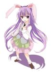  bunny_ears long_hair necktie purple_hair rabbit_ears reisen_udongein_inaba skirt smile touhou vest 