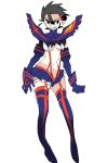  1girl boots breasts cosplay dragon_ball dragonball_z genderswap gloves kill_la_kill short_hair skirt thigh-highs thigh_boots 