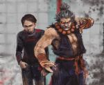  2boys fighting_stance gouki mad_catz multiple_boys necyda real_life sleeveless street_fighter street_fighter_iv street_fighter_iv_(series) tokido 