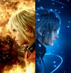  2boys 3d ace_(fft-0) black_hair blonde_hair final_fantasy final_fantasy_type-0 final_fantasy_xv multiple_boys noctis_lucis_caelum official_art 