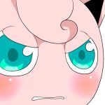  blue_eyes blush gununu jigglypuff kagura_una no_humans parody pokemon solo 