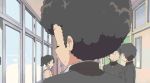  1girl afro animated animated_gif dorayaki food indoors multiple_boys nichijou sakurai_izumi school school_uniform student subtitled tagme tanaka_(nichijou) teacher teacher_and_student wagashi what 