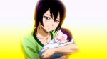  1boy 1girl baby fairy_tail hug mother mother_and_daughter short_hair ultear_milkovich ur_(fairy_tail) 