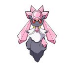  /\/\/\ 10s animated animated_gif blinking cerasus closed_eyes crystal diancie dress gem greninja nintendo no_humans pokemon pokemon_(game) pokemon_xy red_eyes rock simple_background tongue white_background 