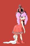  1girl crown dress drill_hair looking_at_viewer magu_(syakedayo) one_piece perona pink_hair twintails 