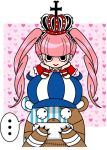  ... 1girl crown long_hair looking_at_viewer one_piece perona pink_hair twintails 