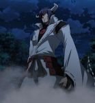  1boy akame_ga_kill! highres horns male_focus night standing stitched 