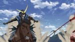  animated animated_gif armor date_masamune_(sengoku_basara) fighting horse lowres multiple_boys samurai sanada_yukimura_(sengoku_basara) sengoku_basara 