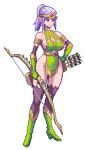  animated animated_gif arrow bouncing_breasts bow breasts chijoku_no_troll_busters elf gloves large_breasts lowres no_panties pixel_art pointy_ears ponytail red-p weapon 