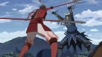  animated animated_gif armor date_masamune_(sengoku_basara) fighting flip horse lowres multiple_boys samurai sanada_yukimura_(sengoku_basara) sengoku_basara 