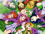  2boys 5girls akimoto_komachi blonde_hair blue_eyes blue_hair brown_hair circle_formation coco_(precure_5) coco_(yes!_precure_5) green_eyes green_hair kasugano_urara_(yes!_precure_5) kawamura_toshie kokoda_kouji long_hair lying milk_(precure_5) milk_(yes!_precure_5) minazuki_karen multiple_boys multiple_girls natsuki_rin natts_(yes!_precure_5) nuts_(precure_5) nuts_(yes!_precure_5) official_art on_back on_side open_mouth pink_hair precure red_eyes redhead school_uniform short_hair smile twintails violet_eyes yellow_eyes yes!_precure_5 yumehara_nozomi 