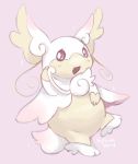  10s audino mega_audino mega_pokemon no_humans pink pink_background pokemon pokemon_(creature) pokemon_(game) pokemon_oras siplick 