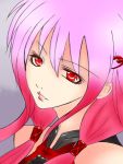  1girl bare_shoulders detached_sleeves guilty_crown hair_ornament hairclip long_hair looking_at_viewer pink_hair red_eyes solo yuzuriha_inori 