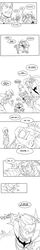  3boys 3girls artist_request blush comic full-face_blush gamagoori_ira highres kill_la_kill long_image mankanshoku_mako monochrome multiple_boys multiple_girls source_request tall_image translation_request 