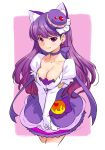  1girl blush choker cure_macaron dress female kazuma_muramasa kirakira_precure_a_la_mode kotozume_yukari long_hair magical_girl precure purple_eyes smile solo violet_hair 