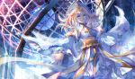  1girl archbishop blonde_hair blue_eyes frills hat highres long_hair ragnarok_online skade solo 