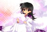  1girl black_eyes black_hair fur inuyasha japanese_clothes miyu_(matsunohara) rin_(inuyasha) sesshoumaru sesshoumaru_(cosplay) solo 