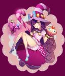  1girl bad_id bittersweet_lulu bloomers blush candy candy_cane cupcake dress fairy food hat hym9594 kneehighs knees_together_feet_apart league_of_legends lollipop long_hair lulu_(league_of_legends) mary_janes open_mouth pix purple_hair shoes staff tears underwear very_long_hair witch_hat yellow_eyes 