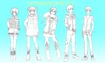  2boys 3girls ayanami_rei boots casual fashion glasses ikari_shinji jacket long_hair makinami_mari_illustrious multiple_boys multiple_girls nagisa_kaworu neon_genesis_evangelion open_mouth rebuild_of_evangelion saifu_(sisutakh) scarf short_hair smile souryuu_asuka_langley 