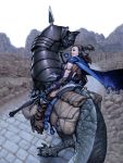  1girl cape dragon fantasy kino13_(xaviniesta) original riding 