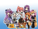  1boy 6+girls afro animal_ears animal_hat arc_system_works artist_request black_legwear blonde_hair blue_eyes boots breasts cat_ears celia_(chaos_code) chaos_code character_doll character_request chibi cthylla_(chaos_code) dark_skin detached_sleeves dress fk_digital flat_chest frilled_dress frills gloves gothic_lolita green_eyes hat hermes_gberardini horns kagari_(chaos_code) knee_boots kunoichi legs_crossed leotard lipstick_tube lolita_fashion long_hair mini_hat mini_top_hat mishima_rui multiple_girls ninja official_art orange_hair pink-framed_eyewear pink-framed_glasses pink_glasses purple_hair red_eyes redhead sharp_teeth silver_hair sith_whisker sitting sitting_on_person teeth thigh-highs tonfa top_hat twintails v violet_eyes weapon x_x 