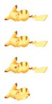  :3 closed_eyes comic highres nintendo no_humans pikachu pokemon silent_comic simple_background sleeping solo tail tsuji white_background wink 