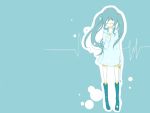  1024x768 bad_id boots closed_eyes hatsune_miku jewelry necklace simple_background twintails vocaloid wallpaper 